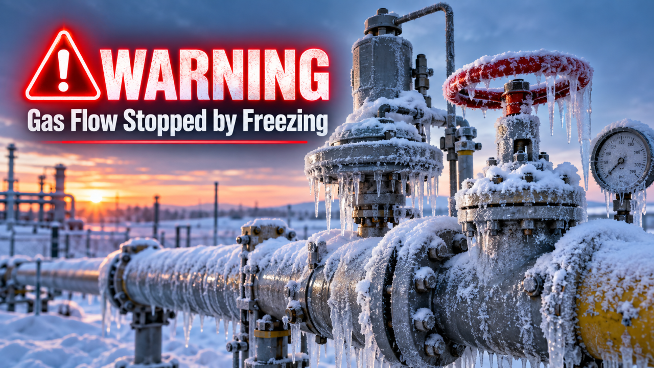 Natural Gas Flow frozen